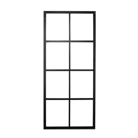 BELLEZE 36in x 84in Mountain Glass Sliding Barn Door Panel Aluminum
