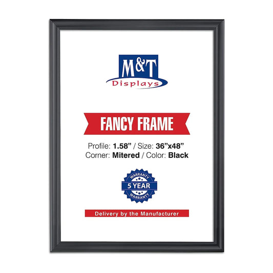 1.58 inches Aluminum Profile, Front Loading Wall Mounting Fancy Snap Frame