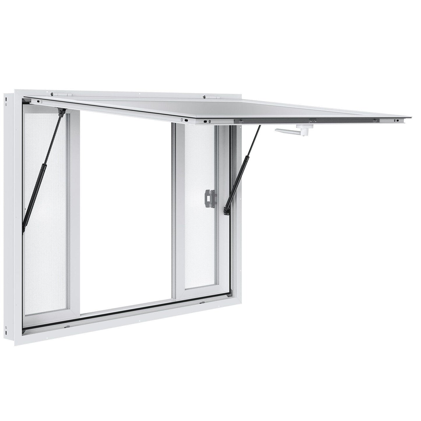 Aluminum Alloy Food Truck Service Window with 4 Horizontal Sliding Windows