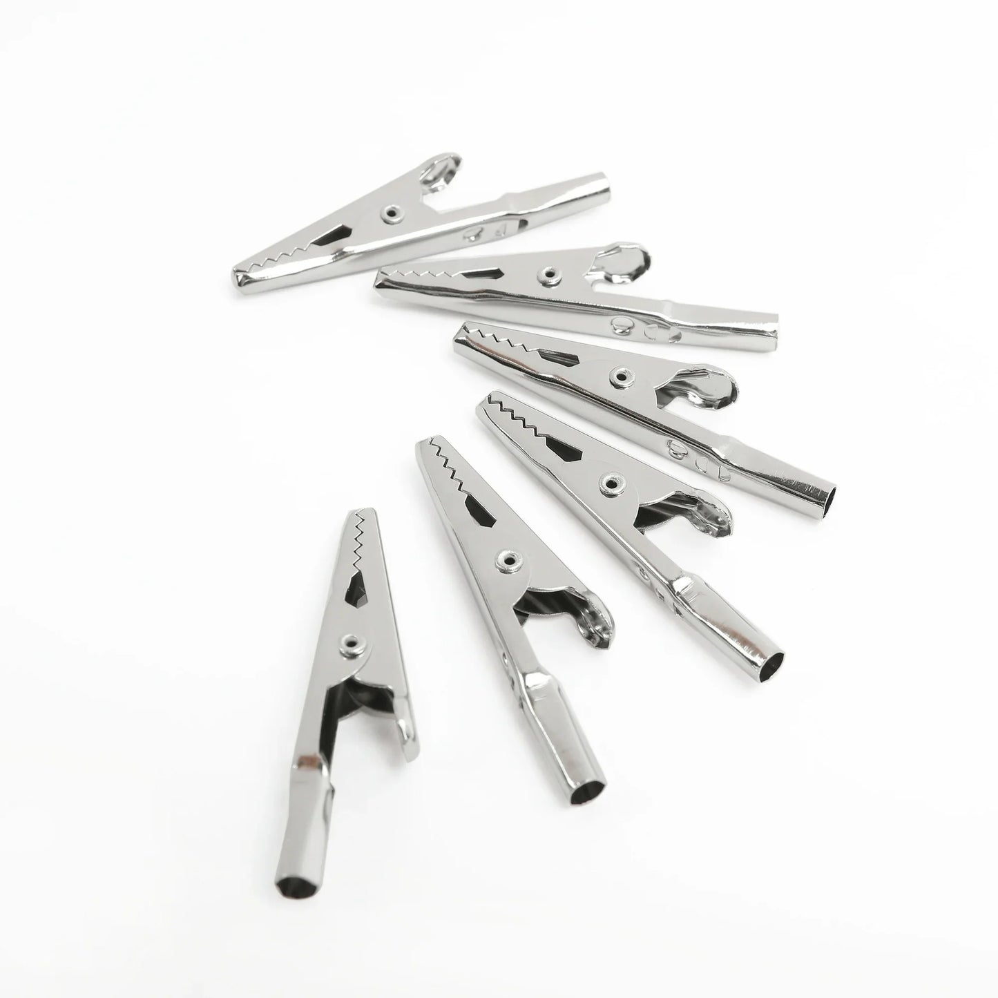 EverStart 6-Piece 2-inch Alligator Steel Test Clips, Sliver, Automotive Wire Connectors, .17oz