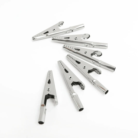 EverStart 6-Piece 2-inch Alligator Steel Test Clips, Sliver, Automotive Wire Connectors, .17oz