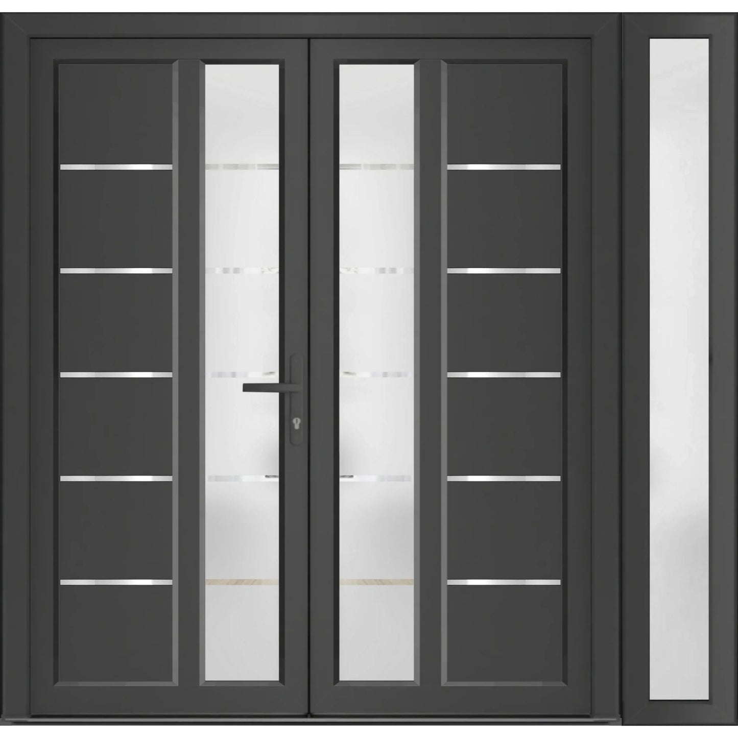 Front Exterior Prehung Metal-Plastic Double Doors