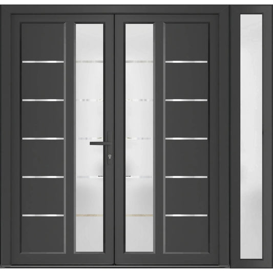 Front Exterior Prehung Metal-Plastic Double Doors