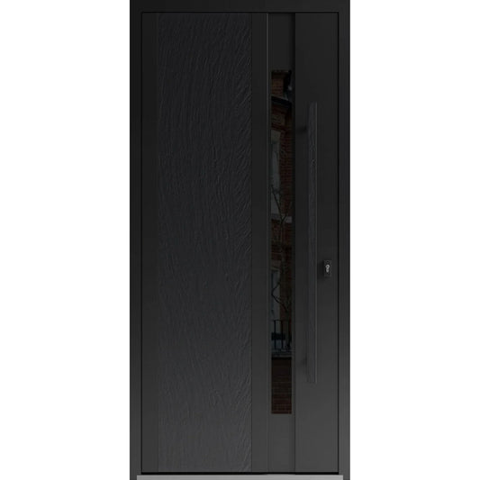 Front Exterior Prehung Steel Door / Dekton 0163 Ardesia Nero