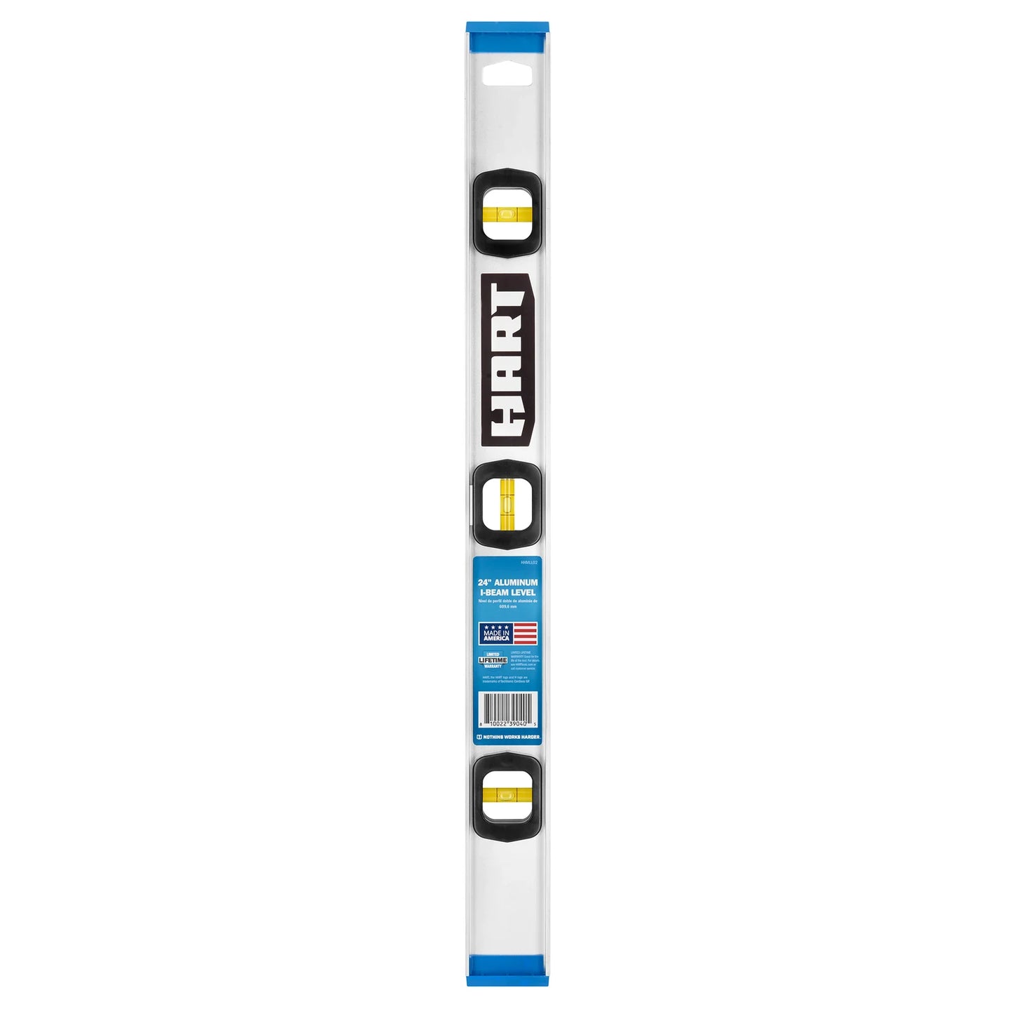 HART 24-inch Aluminum I-Beam Level with Top-Read Window, New Condition