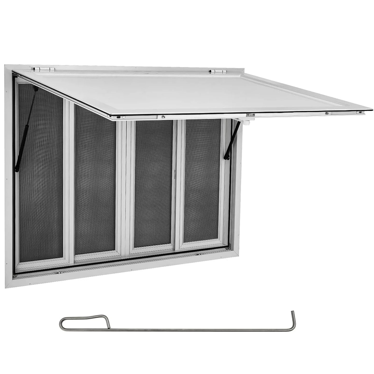 Awning Door & Drag Hook, Serving Window for Food Trucks Concession Trailers