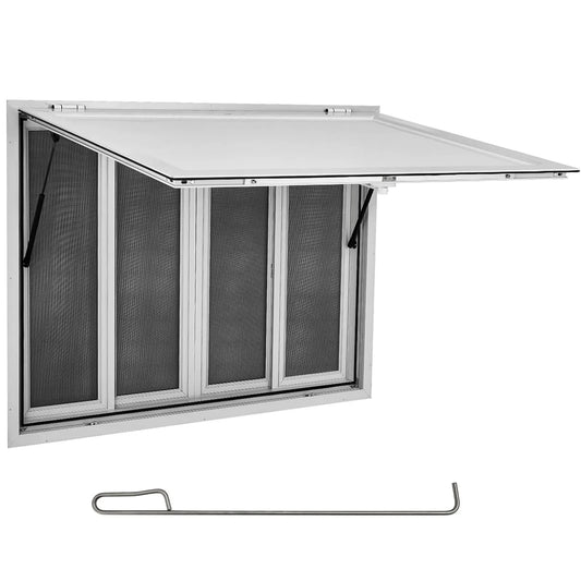 Awning Door & Drag Hook, Serving Window for Food Trucks Concession Trailers