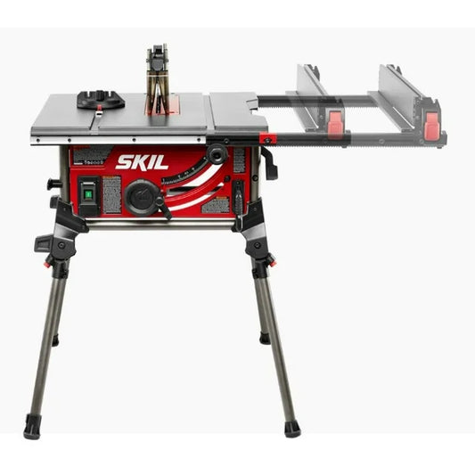 SKIL 15 Amp 10 inch Portable Jobsite Table Saw with Folding Stand, 24 Tooth Blade, Model TS6307-00